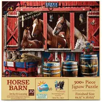 Sunsout INC - Paardenstal - 500 pc's grote puzzel van kunstenaar: JQ Licensing - Afgewerkt formaat 18 x 24" - MPN# 71912
