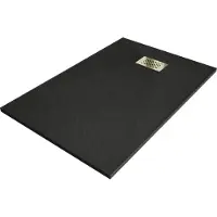 Mexen Hugo rechthoekige douchebak SMC 130 x 70 , zwart, gouden afdekking - 42707013-G