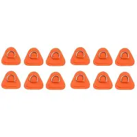 Tlily 12 STKS D-Ring Patch voor Opblaasbare Boot Kajak Dinghy , D-Ring PVC Patch Stand- Paddleboard Kano Rafting Oranje