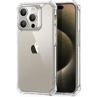 ESR iPhone 15 Pro-hoesje met militaire bescherming, schokbestendige hoeken, vergelingsbestendige achterkant, transparante Armor-serie