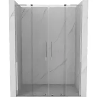Mexen Velar L Duo schuifdouchedeuren 160 , transparant, chroom - 871-160-003-02-01