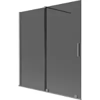 Mexen Velar badwand 2-delige schuifbare 150 x 150 , grafiet, gun metal - 896-150-000-41-95