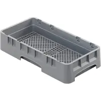 Cambro HFR258151 Camrack Polypropyleen Bestekwasrek, Halve Grootte, Zacht Grijs