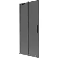 Mexen Velar badwand 2-deurs schuifbaar 85 x 150 , grafiet, geborsteld gun gray - 896-085-000-41-66