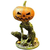 Melitt Horror Pompoen Standbeeld Hars Pompoen Menselijk Decor Sculptuur Unieke Pompoen Decoraties Ambachtelijke Pompoen Hars Ambachten