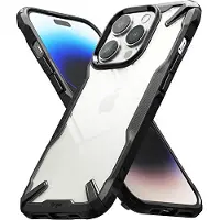 Ringke Fusion-X [Anti-Scratch Dual Coating] Compatible with iPhone 14 Pro Max Case 6.7 Inches Augmented Bumper Clear Hard Back Heavy Duty Shockproof