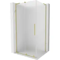 Mexen Velar L schuifdouchecabine 120 x 110 , matglas, geborsteld goud - 871-120-110-33-55