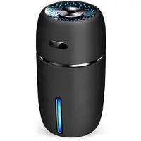 MaxPower USB-autoluchtbevochtiger 200 ml draagbare mini-luchtbevochtiger met 7 kleuren LED-nachtlampje Rustig verstelbare