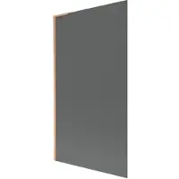 Mexen Next L badwand met 1 paneel 100 x 150 , grafiet, geborsteld koper - 895-100-000-03-40-65