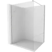 Mexen Kioto Douchewand Walk-in 70 x 200 , strepen 8 mm, geborsteld nikkel - 800-070-101-97-09