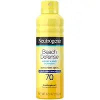 Neutrogena Beach Defense Sunscreen Spray SPF 70 Hawaii Reef Act 104 Compliant Octinoxate & Oxybenzon Free Broad Spectrum snel absorberen en licht
