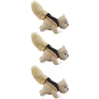 Outward Hound Squeakin' Squirrels Pluche vervangend hondenspeelgoed - 3 stuks