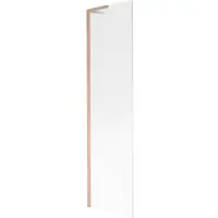 Mexen Next L badwand 1-vleugelig 50 x 150 , strepen, geborsteld koper - 895-050-000-03-09-65