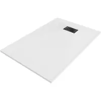 Mexen Hugo rechthoekige douchebak SMC 80 x 70 , wit, zwarte afdekking - 42107080-B
