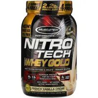 Muscletech , Nitro Tech, 100% Whey Gold, French Vanilla Cream, 2 lbs (907 g)