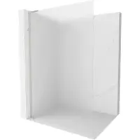 Mexen Kioto L douchewand Walk-in 120 x 200 , ijs, geborsteld nikkel - 800-120-103-97-30