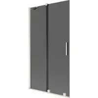 Mexen Velar 2-delig schuifbaar badscherm 100 x 150 , grafiet, geborsteld nikkel - 896-100-000-41-97