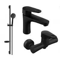 Mexen Kama DS75 douchekraanset, zwart - 72504DS75-70