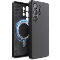 Elago Magnetische Leren Hoes Geschikt voor Galaxy S25 Ultra, Compatibel met MagSafe, 6.8 inch - Ingebouwde Magneten, Vegan Leer