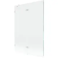 Mexen Lunar badwand tweevleugelig links 120 x 150 , transparant, wit - 897-120-100-20-00-L