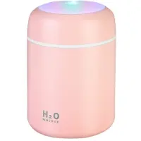 MaxPower (Roze) 300 ml elektrische ultrasone luchtgeurverspreider luchtbevochtiger 2 modi LED-nachtlampje voor thuiskantoor