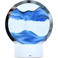 Torribaly Zandfoto met LED-licht Bewegende kunstdecoratiefiguur Grappig abstract landschap