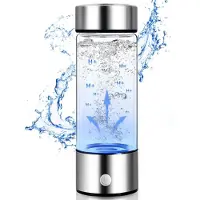 Spactz Waterstofwaterfles, generator, oplaadbare glazen machine gezondheidsbeker voor thuisreizen