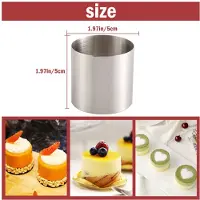 MaxPower 6 stuks roestvrijstalen ronde koekjesvormers Mousse Ring Mini cirkel koekjesvormers Geroosterde eierringen Bakgereedschap