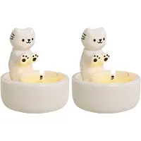 Torribaly Kitty Kaarsenhouder, Aromatherapie Kaars, Schattige Kat als Decoratie Kandelaar, Cadeau voor Vrouwelijke Geliefden