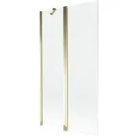 Mexen Mist badwand tweeledig 100 x 150 , transparant, goud - 8A9-100-011-50-00