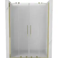 Mexen Velar Duo schuifdouchedeur 150 , matglas, goud - 871-150-000-32-50