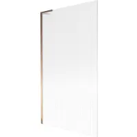 Mexen Next L badwand 1-vleugelig 100 x 150 , strepen, roze goud - 895-100-000-03-09-60
