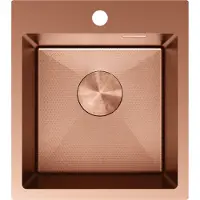 Mexen Solix roestvrijstalen spoelbak 1-komors 400 x 450 , koper HC - 6401401000-65HC