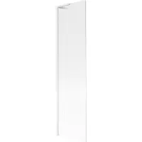 Mexen Next L douchewand, 1-deurs, 50 x 150 , gestreept, wit - 895-050-000-03-09-20
