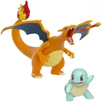 Pokémon Fire and Water Battle Pack - Inclusief 45 inch Flame Action Charizard en 2 Squirtle Action Figures