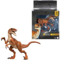 Mattel Jurassic World Hammond Collection Dinosaurus-actiefiguur Atrociraptor Tiger Premium Movie Design Glazen ogen en 13-punts articulatie