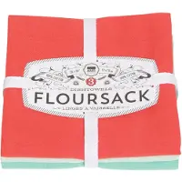 Now Designs Floursack Keukendoeken Snel Drogende Katoenen Handdoekenset 3 stuks Fiesta/Jade/Lucite 20 x 30 inch