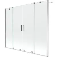 Mexen Velar Duo badwand 2-delige schuifbare 190 x 150 , transparant, chroom - 896-190-000-02-01