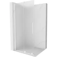 Mexen Velar schuifbare douchewand Walk-in 110 x 200 , matglas 8 mm, wit - 871-110-000-33-20