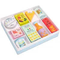 New Classic Toys Houten Boodschappen Set - Speelgoed Levensmiddelen - 9-delig - Voedselset voor Speelkeuken en Speelwinkel - FSC