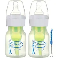 Dr browns Dr. Brown's, Natuurlijke Flow, Anti-Colic Fles, P/0+Maanden, 2 Pack, 2 oz (60 ml) Each