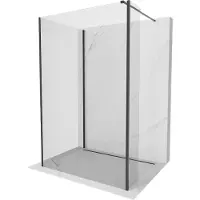 Mexen Kioto douchewand Walk-in 130 x 105 x 30 , transparant, zwart - 800-130-105-221-70-00-030