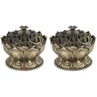 MaxPower 2 x Boeddha wierookbrander Lotusbloem wierookhouder Handgemaakte wierookbrander voor boeddhistische thuiskantoordecoratie