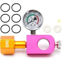 Jojomino CO2-navuladapter voor frisdrank, vullen met drukmeter en ontluchtingsventiel, DUO Terra Art Soda CGA320 CO2-tank