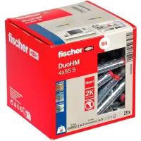 Fischer 572920 DuoHM 4x55 S PH PZ Hollewandplug 55 mm 25 stuk(s)