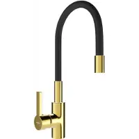 Mexen Flex keukenmengkraan, goud/zwart - 670900-57