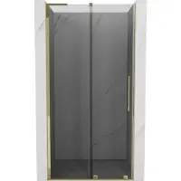 Mexen Velar L schuifdouchedeur 110 , grafiet, goud - 871-110-003-41-50