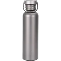 Torribaly 750 ml titanium waterfles voor buiten, kamperen, toerisme, sport, fietsen, wandelen met bekerhouder