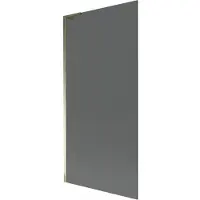 Mexen Next L badscherm voor badkuip 1-delig 90 x 150 , grafiet, goud - 895-090-000-03-40-50