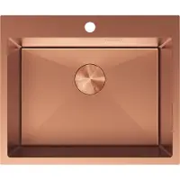 Mexen Solix roestvrijstalen gootsteen 1-kompkamer 600 x 500 , koper - 6408601000-65